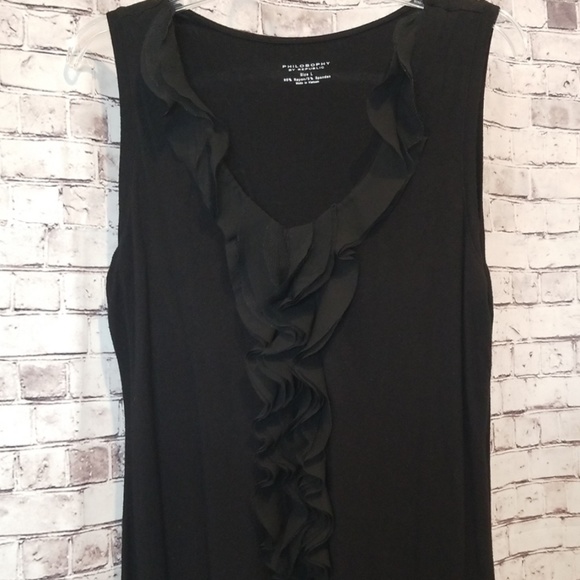 Philosophy Tops - 💛3/$19💛 Philosophy Ruffled Black Tank